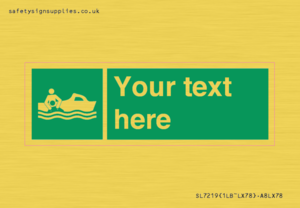 Custom sign safe condition Rescue boat